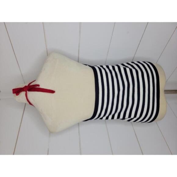 Lauren Ralph Lauren large navy white & red halter sweater - Picture 2 of 4